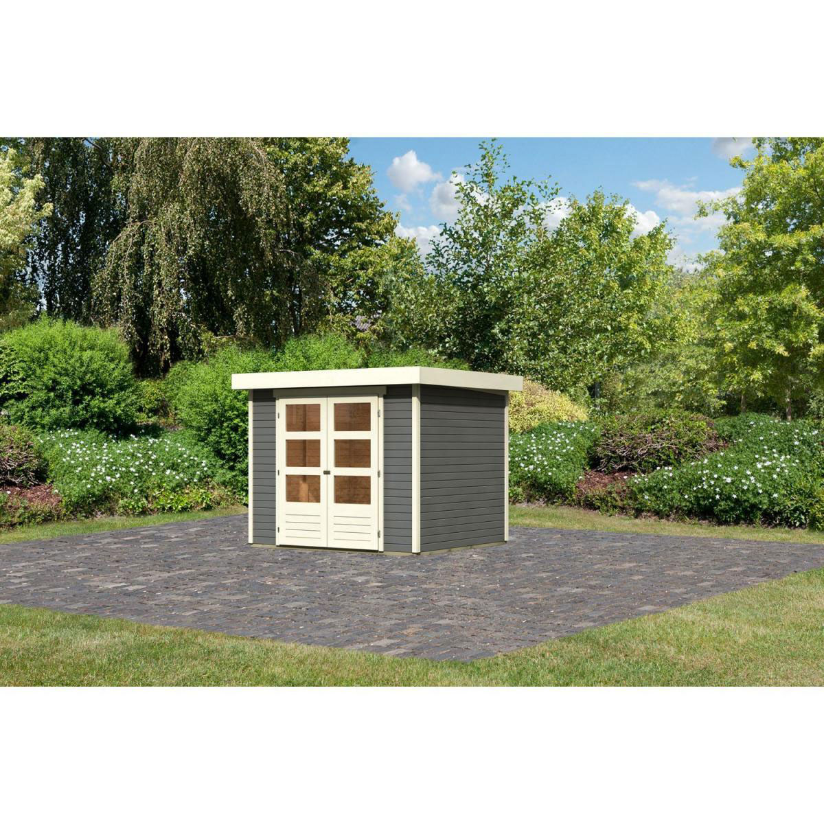 Karibu Gartenhaus Askola 3 terragrau Bild 1