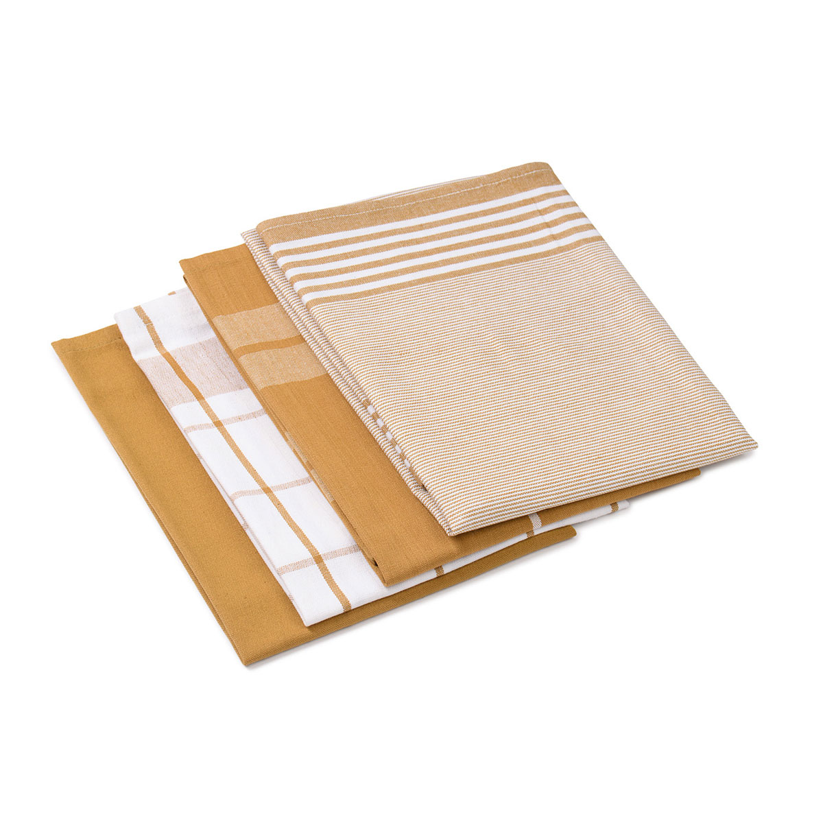 Gözze Geschirrtücher 100% Baumwolle 4er Pack 50x70cm senf Bild 3
