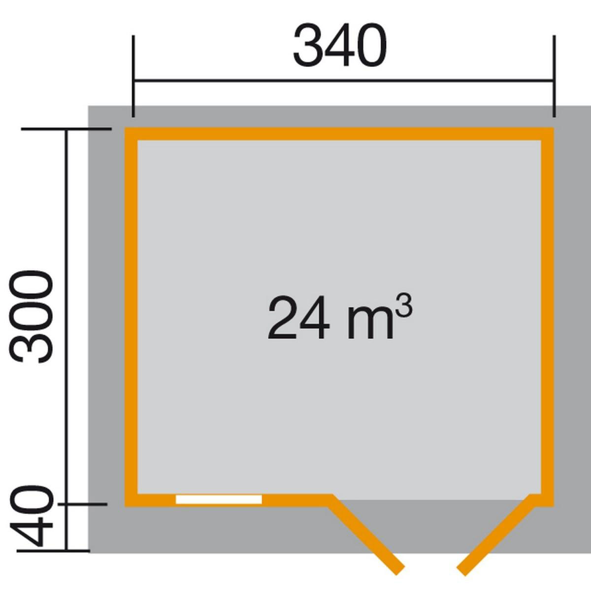 Weka Gartenhaus 163 410 x 380 x 268 cm Bild 2