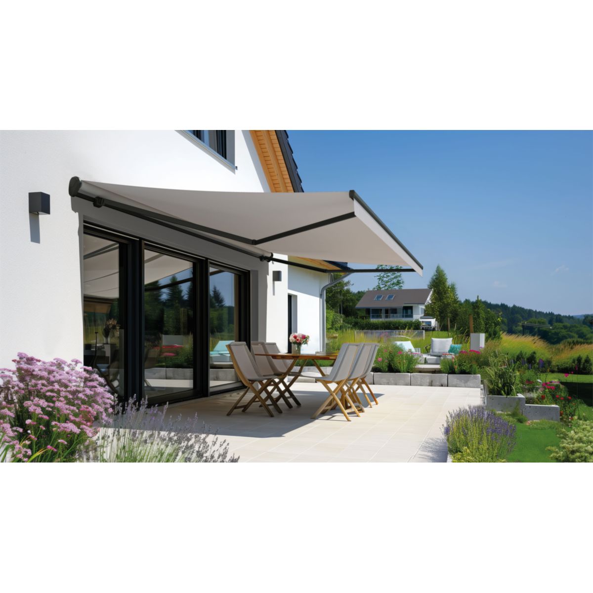 Durabil Gelenkarmmarkise Passat anthrazit 350x250 cm, Design Ocean Rocks Bild 6