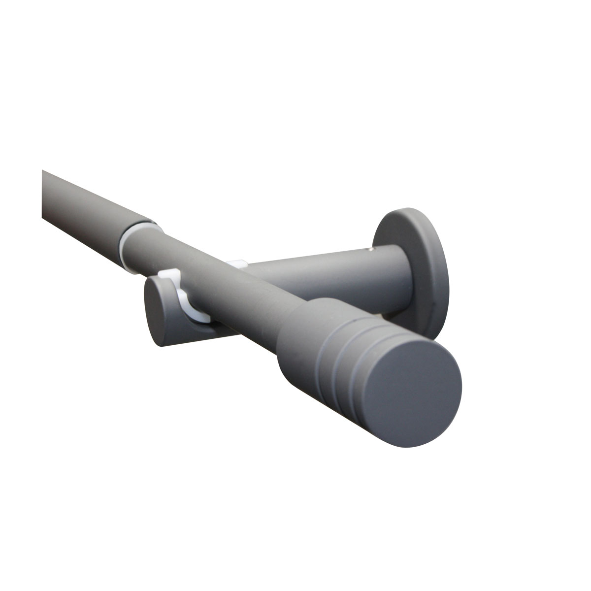 Gardinia Gardinenstange Elba Zylinder Durchmesser 1,9/1,6 x 120-210 cm steingrau Bild 4