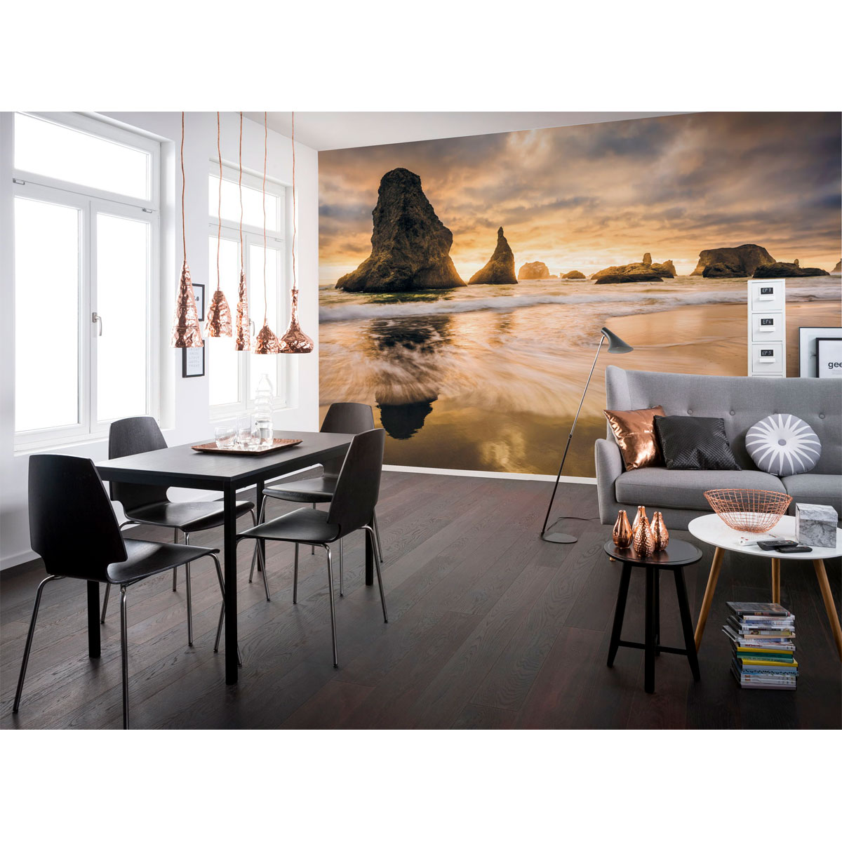 Komar  Vlies Fototapete Golden Stacks 400x250 cm