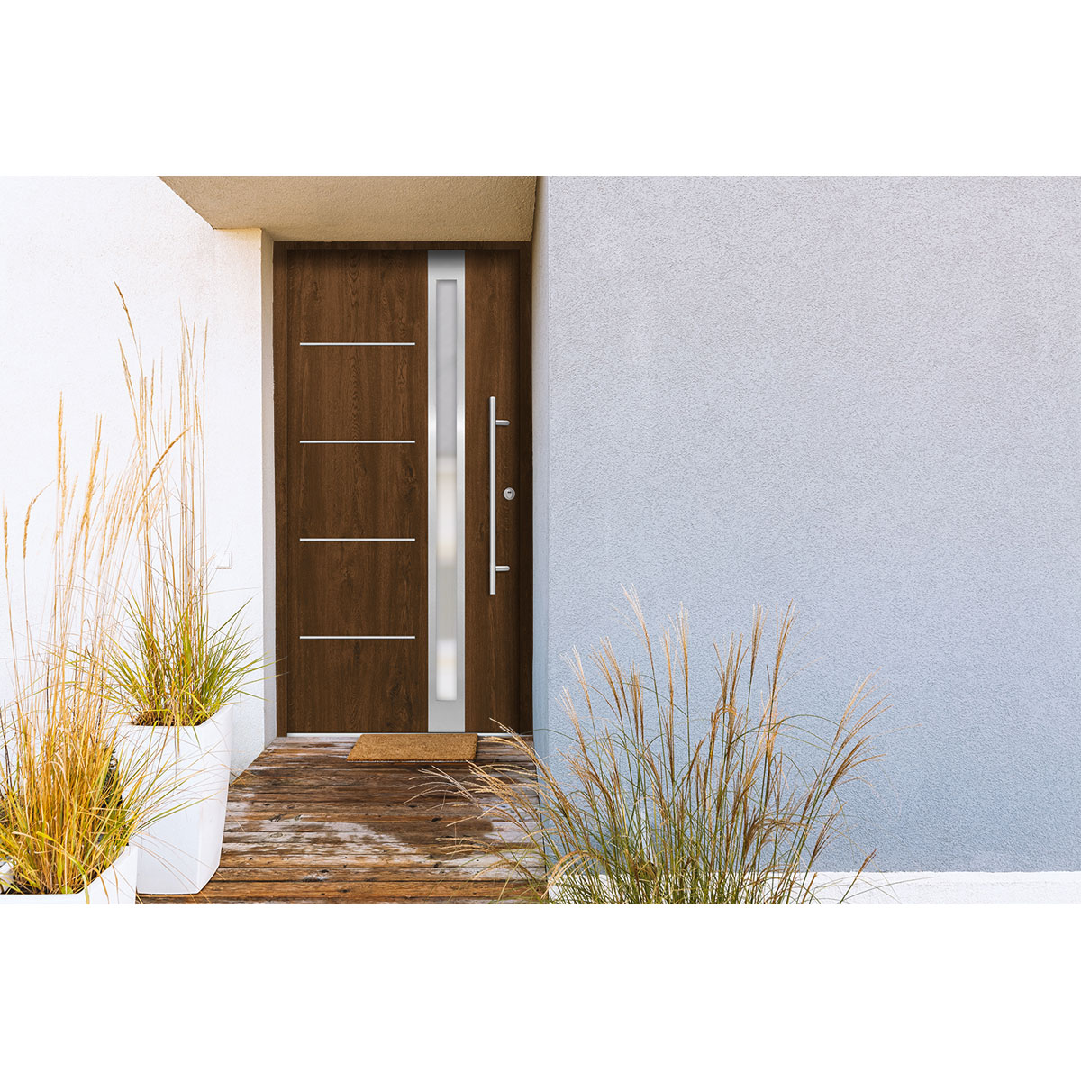 SplenDoor  Premium-Haustür Passivedoor Umea RC2 energiesparend einbruchsicher nussbaum 100 x 200 cm rechts Bild 2