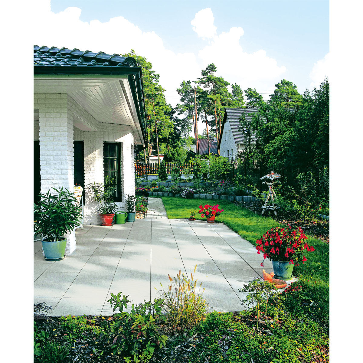 Funktions-Gehwegplatte grau 40 x 40 x 4 cm Bild 2