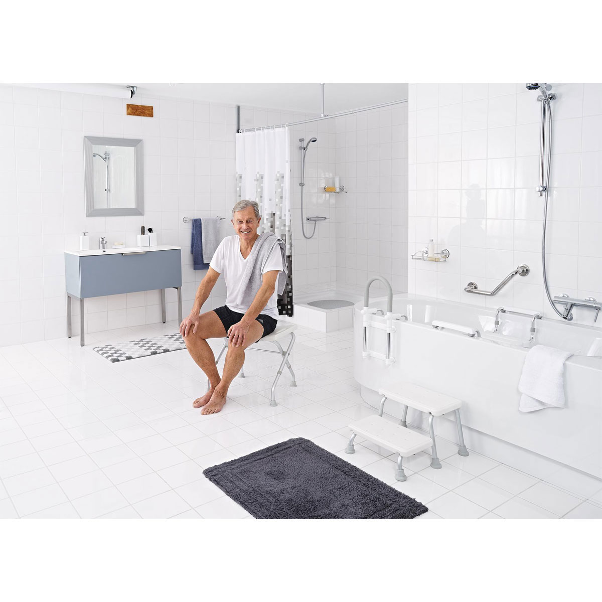 Ridder  Bad-Hocker klappbar höhenverstellbar Bild 2