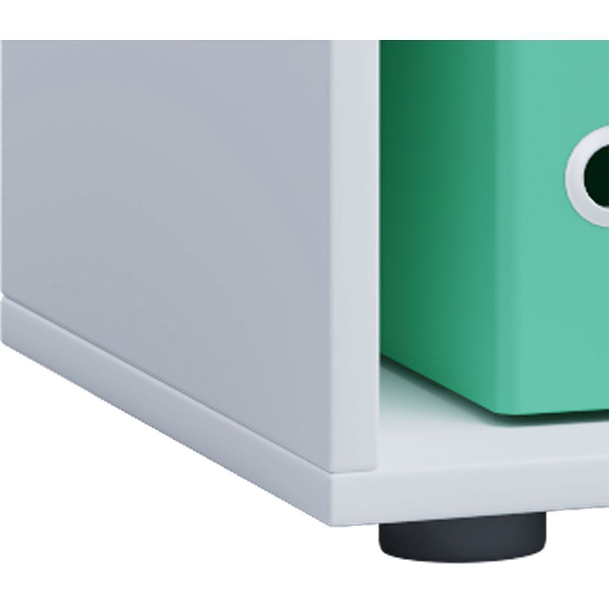 Büroregal Lona L ohne Türen Kern-Nussbaum/silber Bild 2