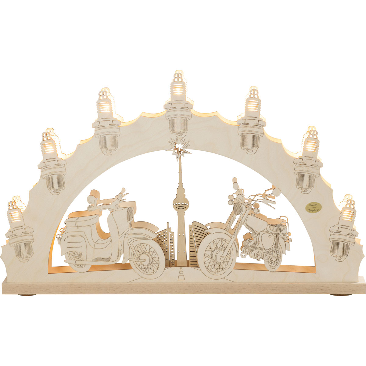 3D-Lichterbogen Moped 7-flammig