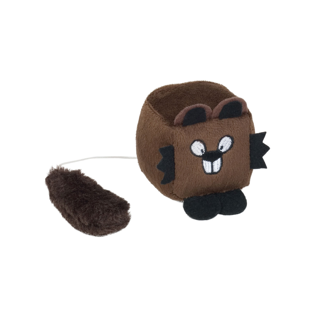 Plüschwürfel Biber zum Aufziehen 6 cm