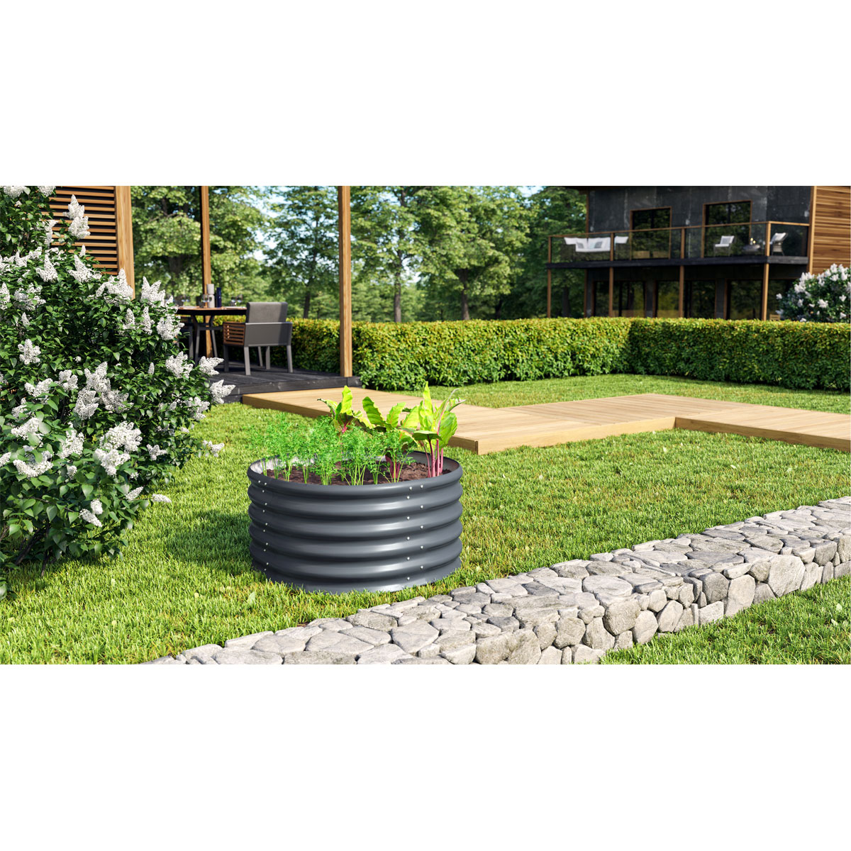 Vitavia  Hochbeet Terra rund granit Bild 2