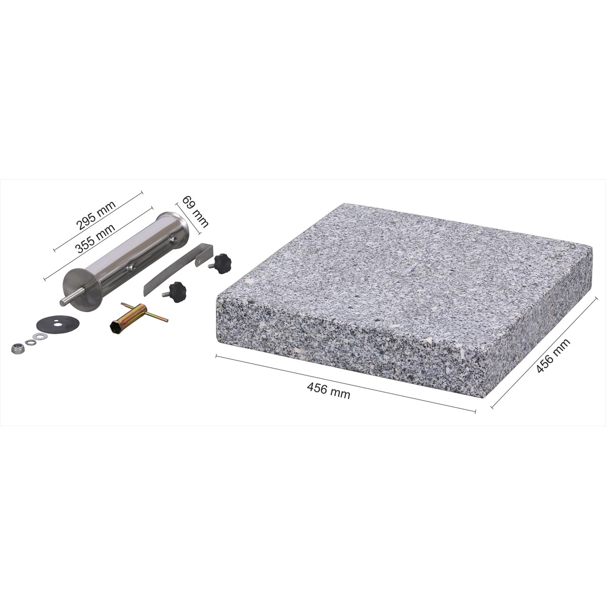 Schneider Schirme Schirmständer quadratisch Granit 42 kg Bild 4