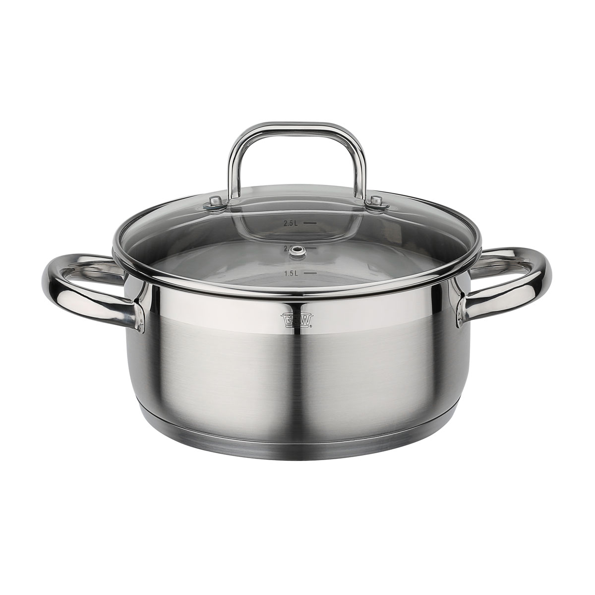 GSW Bratentopf FOGO mit Glasdeckel 20cm 2,8L