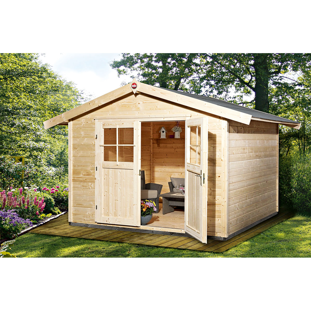 Weka Gartenhaus 122 Größe 4 natur Bild 2