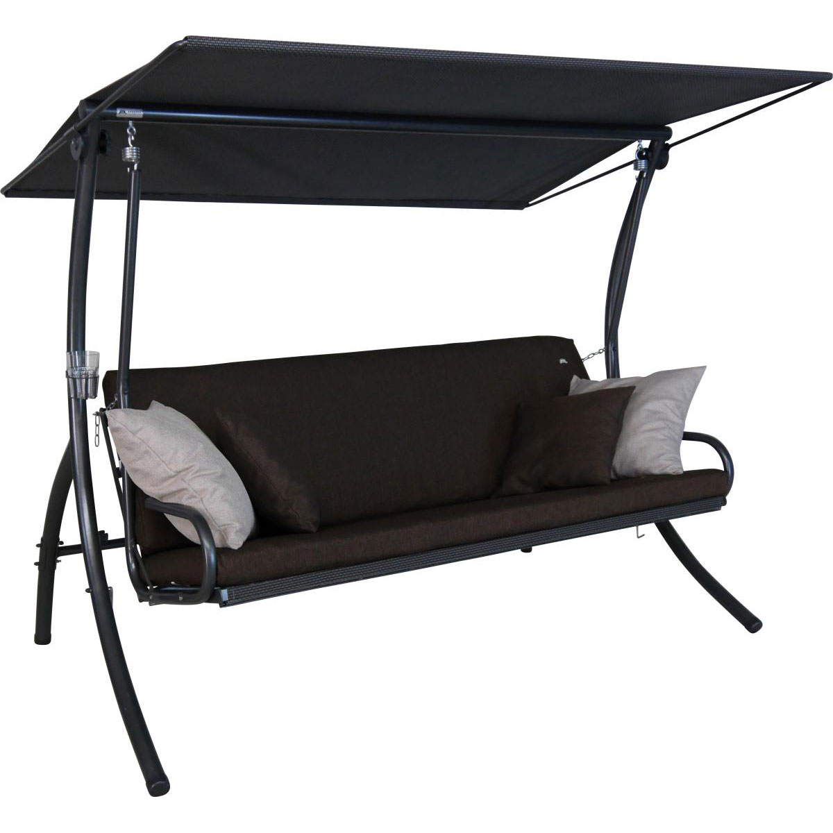 Angerer Freizeitmöbel GmbH Hollywoodschaukel 3-Sitzer Elegance Smart coffee Bild 1