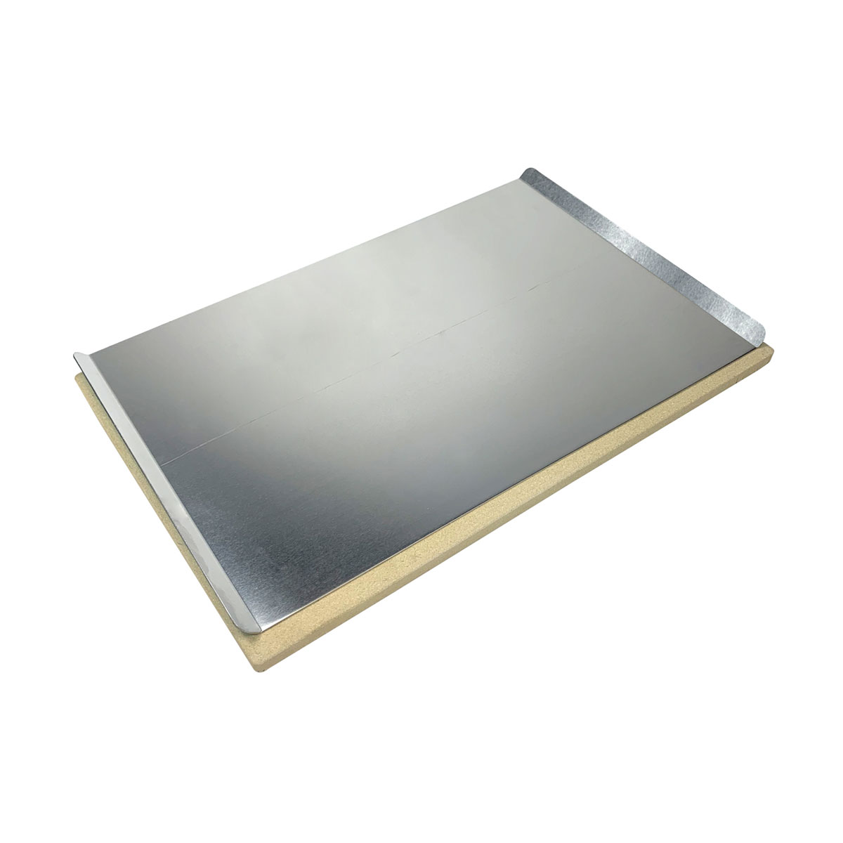 Rothmann Pizzastein rechteckig inkl Alu-Servierbrett 44 x 1,2 x 30 cm Bild 1