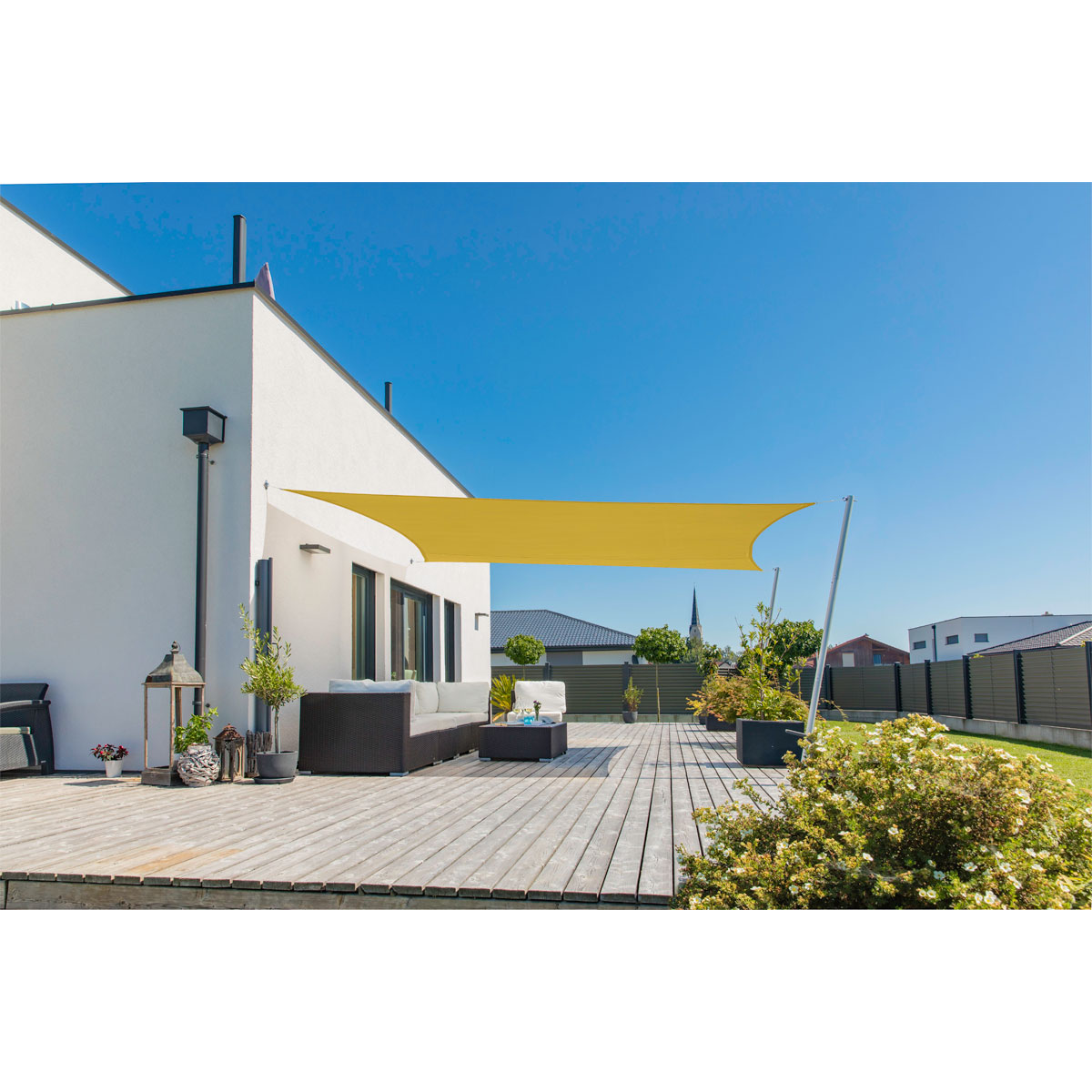 Rechteck-Segel Cannes 3 x 4 m gelb Bild 1