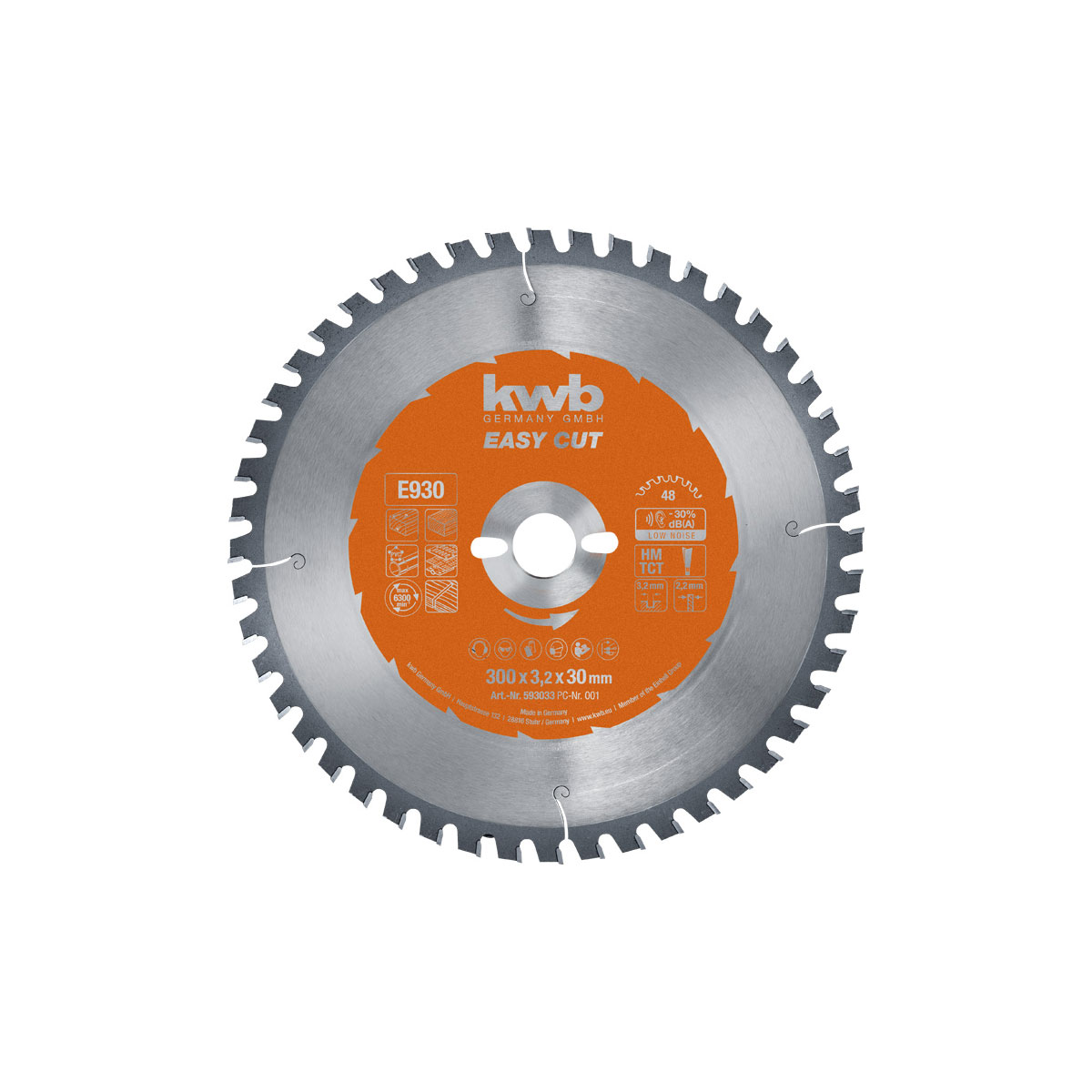 kwb  Kreissägeblätter Easy Cut für Bau- und Tischkreissägen Durchmesser 300 mm Bild 1