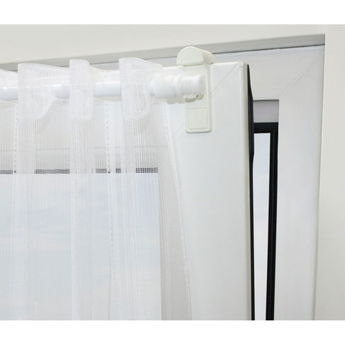 Gardinia Klemmträger für Vitragestangen/Caféhausstangen weiß Bild 6