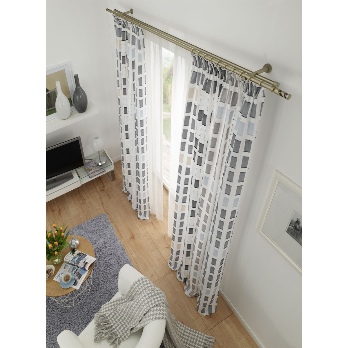 Gardinia Gardinenstange Kira Durchmesser 1,9 x 240 cm champagner Bild 4