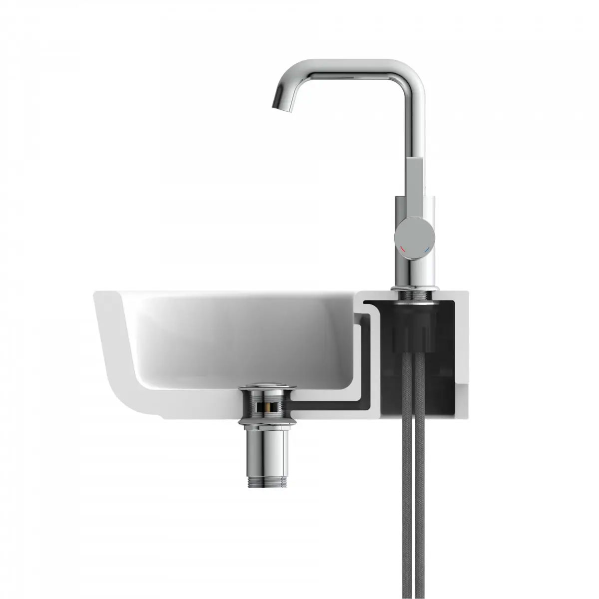 Waschtischarmatur Los Angeles, Farbe: Chrom, Cold-Start Bild 6