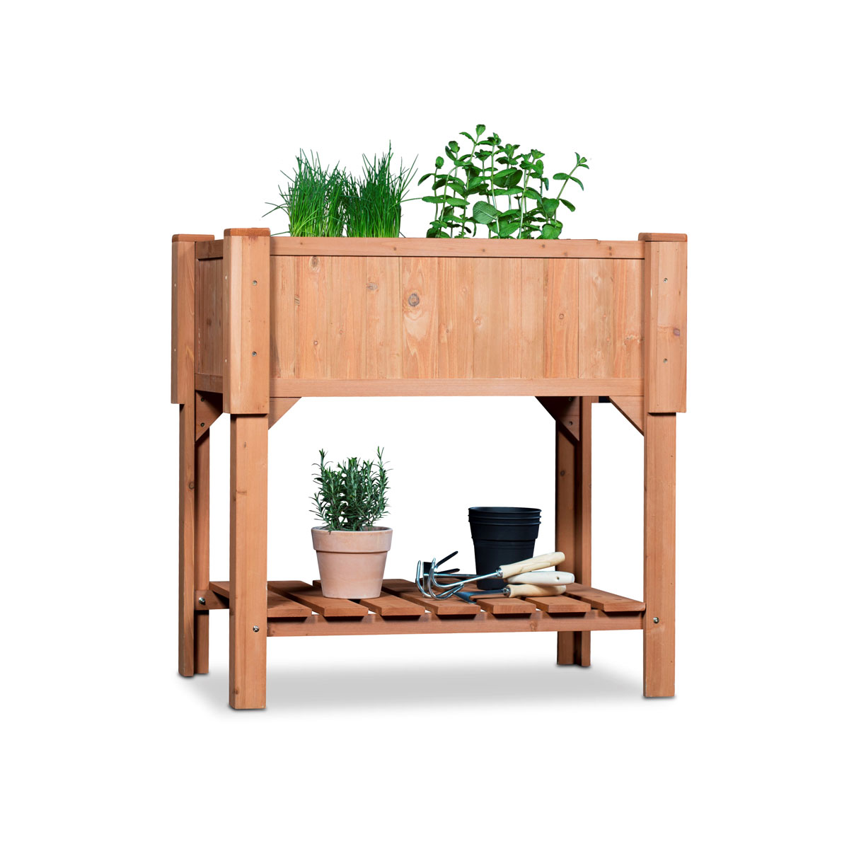 Coemo Hochbeet Anzuchtbeet inkl. Pflanzfolie 90 x 60 x 90 cm