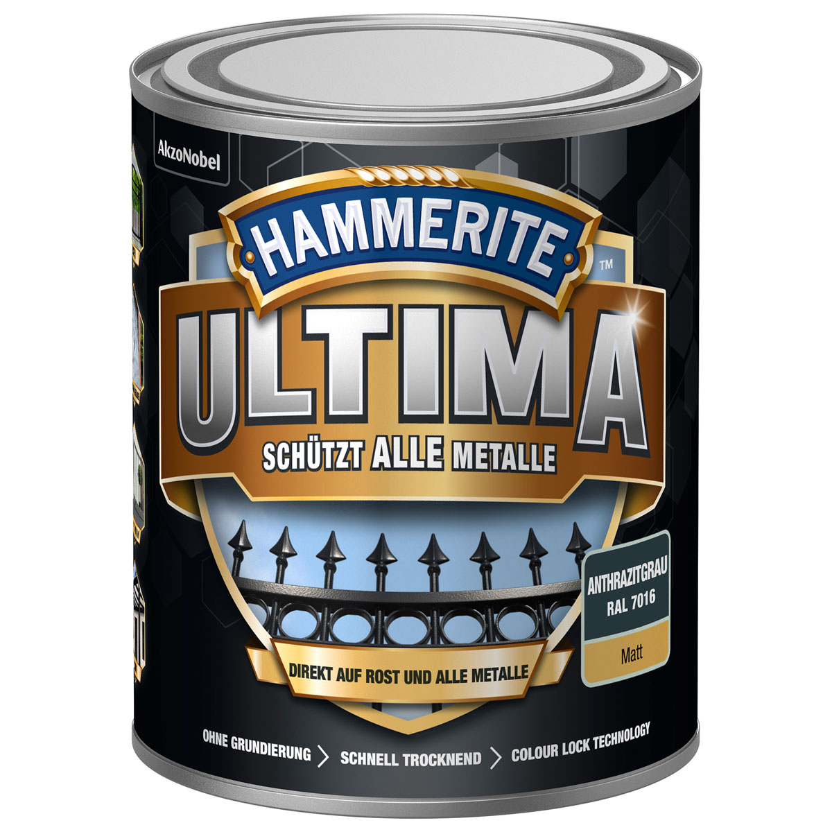 Hammerite Metallschutzlack Ultima anthrazitgrau matt 750 ml
