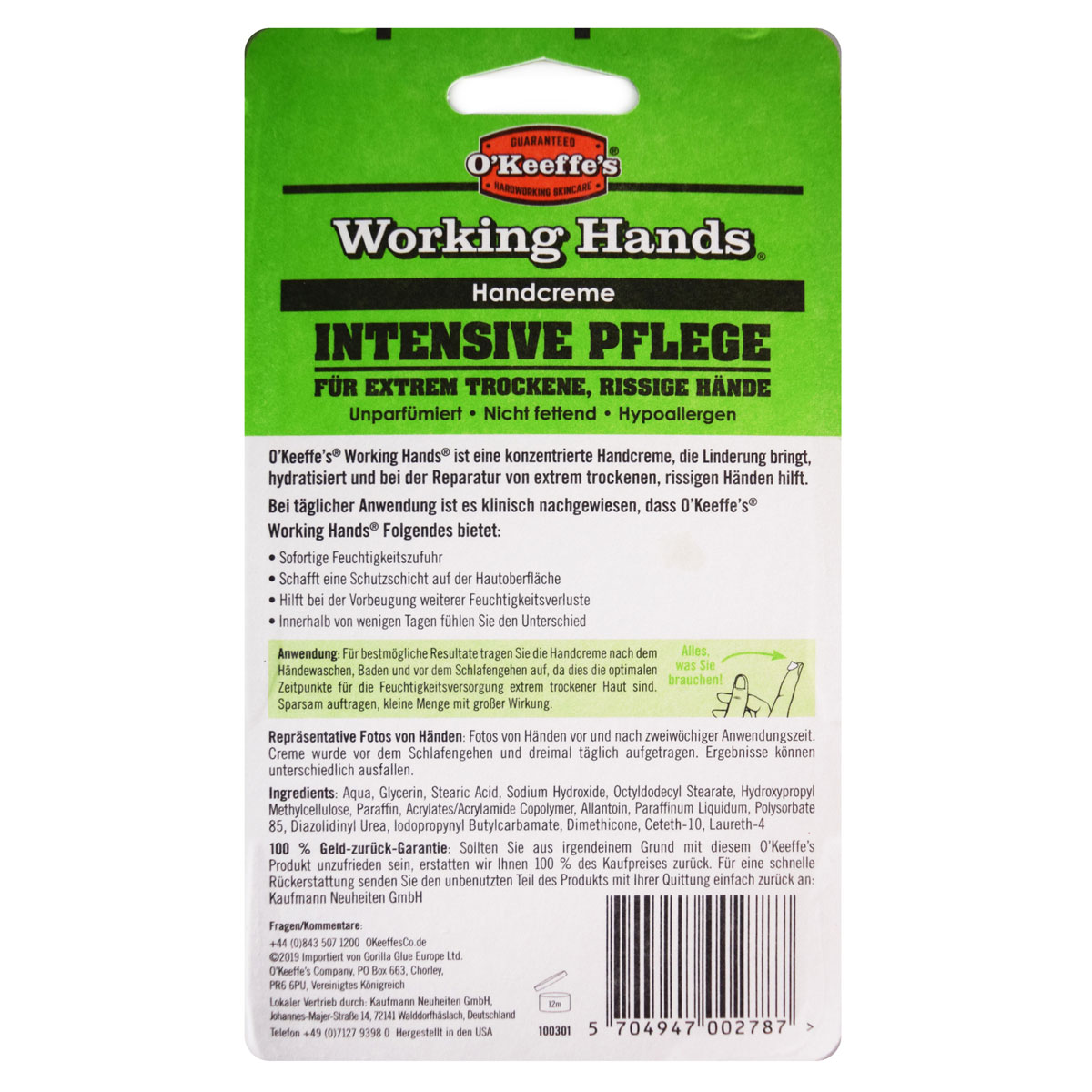 O`KEEFFE`S Handcreme Working Hands 100ml Bild 3