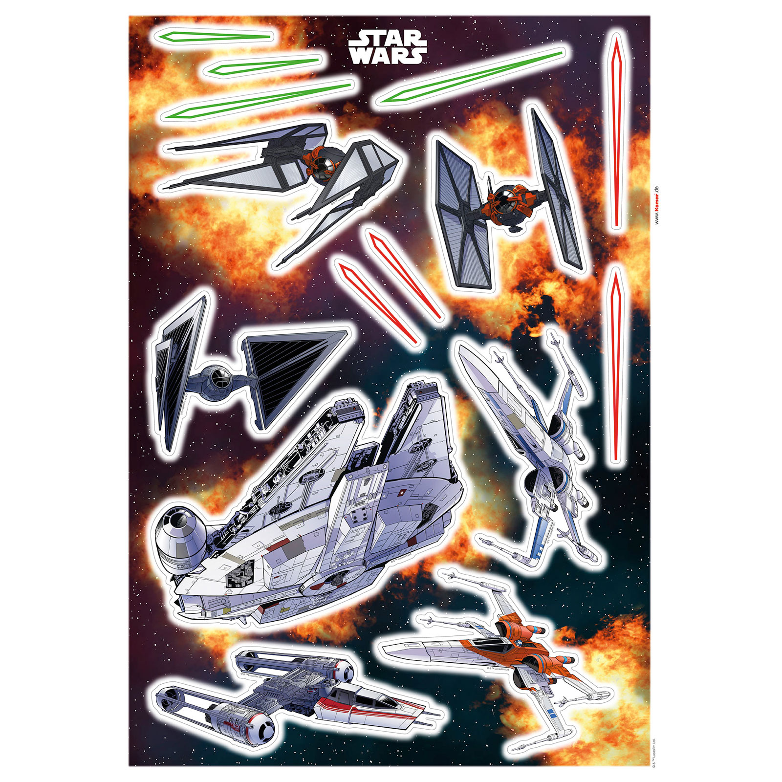 Komar  Wandtattoo Star Wars Spaceship 50x70 cm Bild 2