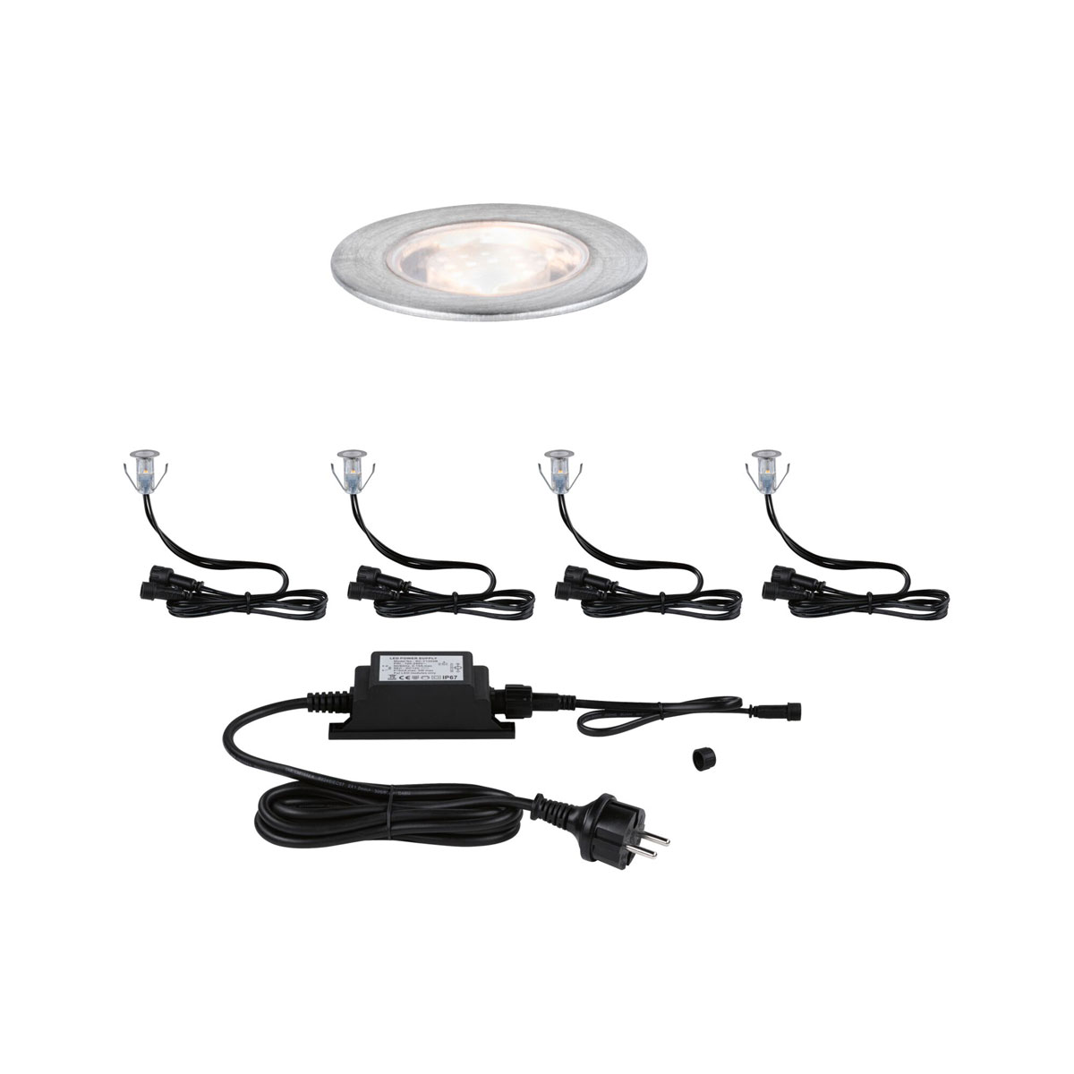 Paulmann  Outdoor Link Light Set BodenEBL 4x0,3W IP67 3000K 12V Bild 1
