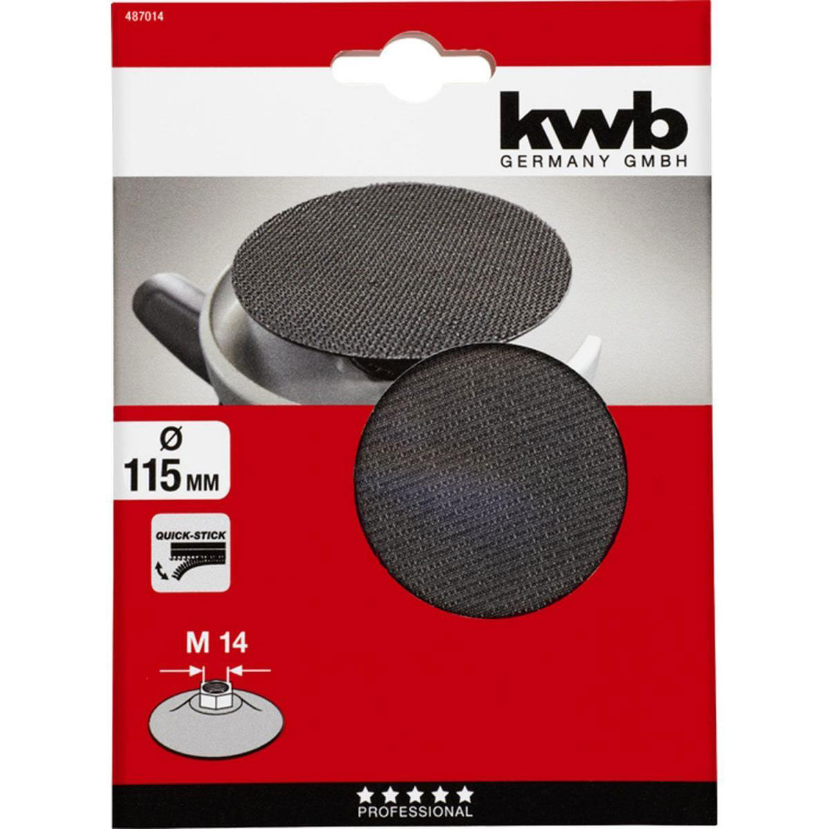 kwb  Haftstützteller Quick-Stick M14 Durchmesser 115 mm Bild 2