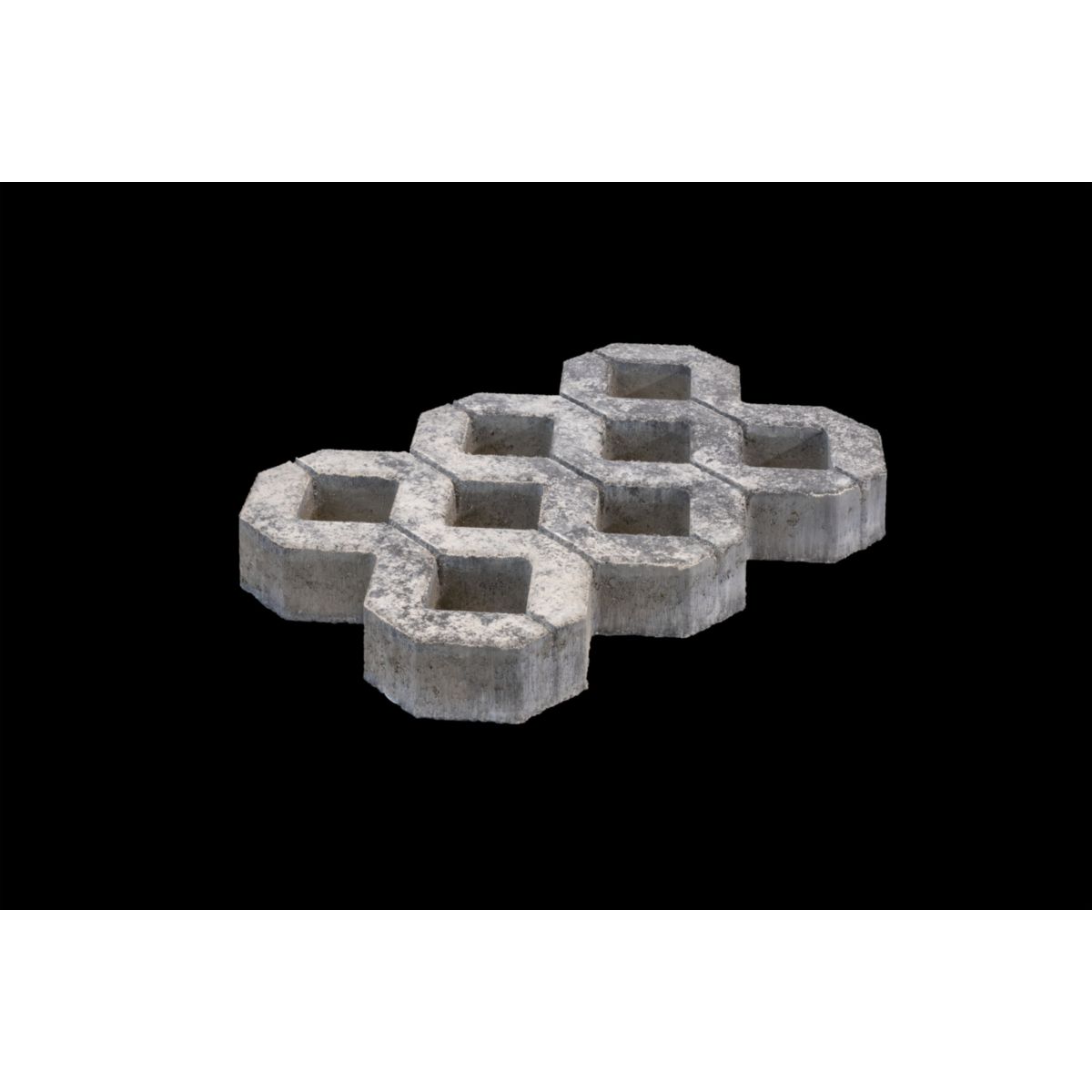 Rasengitter weiss-anthrazit-melange60x40x8cm mit Fase