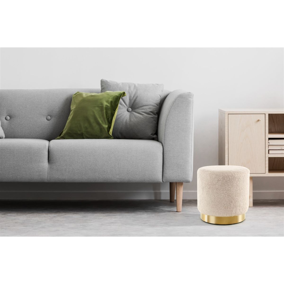 Hocker Gipsy 425 elfenbein gold Bild 3