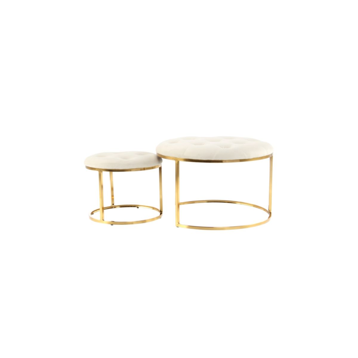 Hocker Becky 825 2er-Set elfenbein gold Bild 2