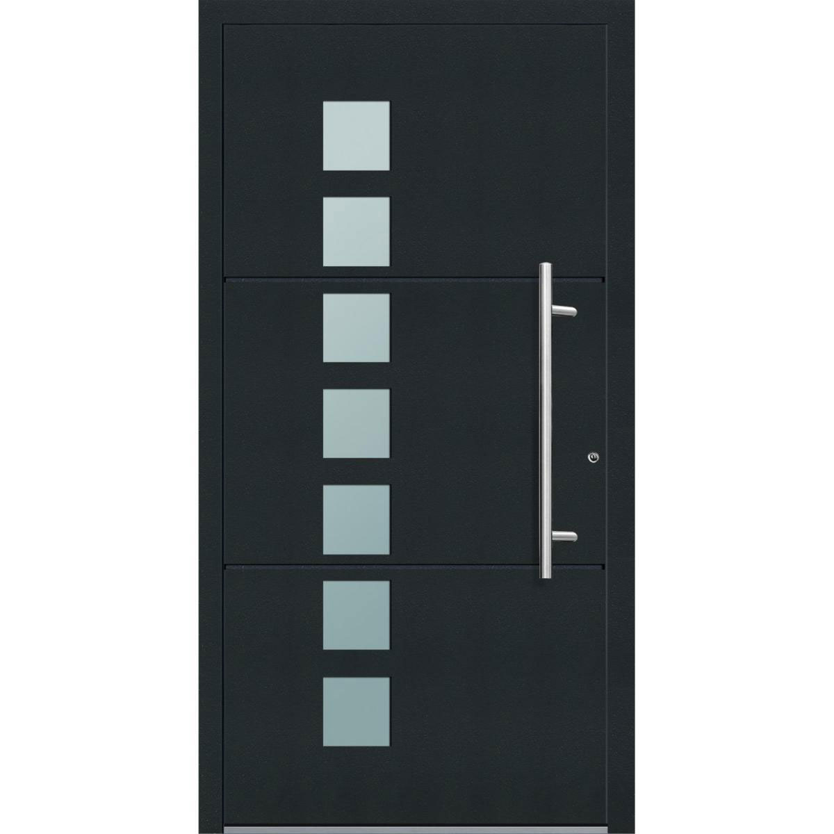 Aluminium Sicherheits-Haustür Padua Exklusiv 75 mm anthrazit 110 x 210 cm Anschlag rechts inkl Griffset Bild 1