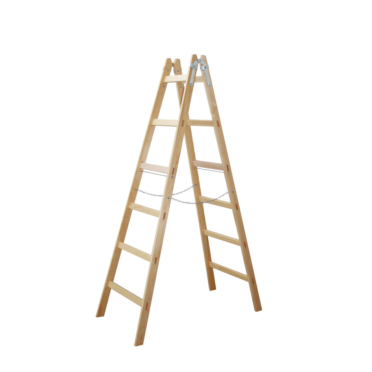 Holzstehleiter 6 Sprossen