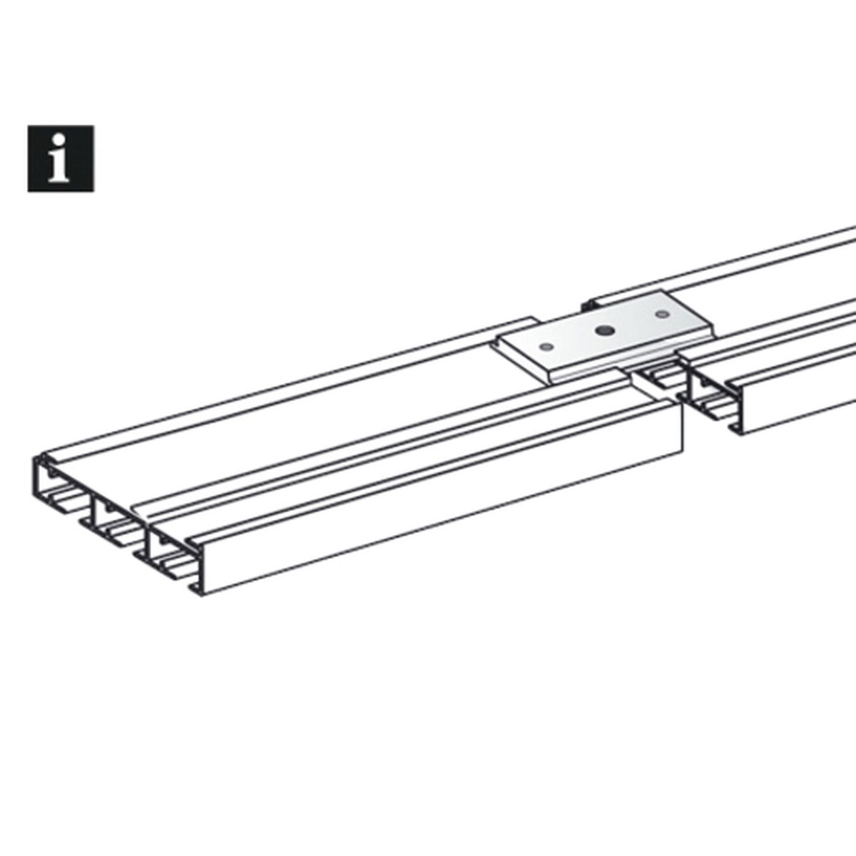 Gardinia Schienenverbinder 5 cm silber Bild 2