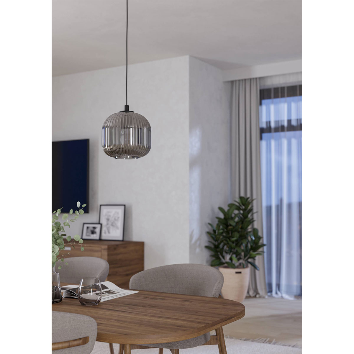 Eglo  LED Pendelleuchte Mantunalle 1 schwarz Bild 2