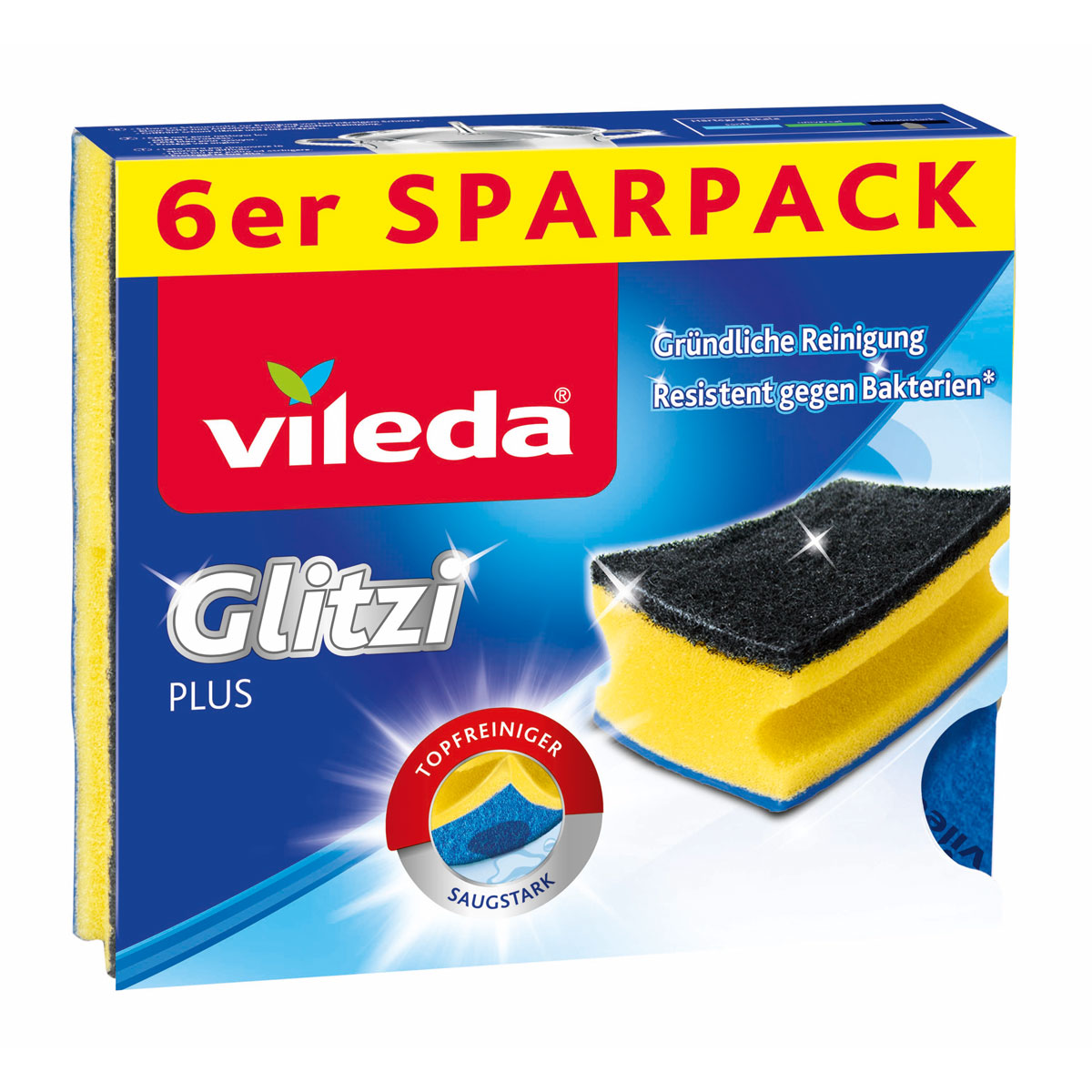 Vileda Schwamm Glitzi Plus 6 Stück