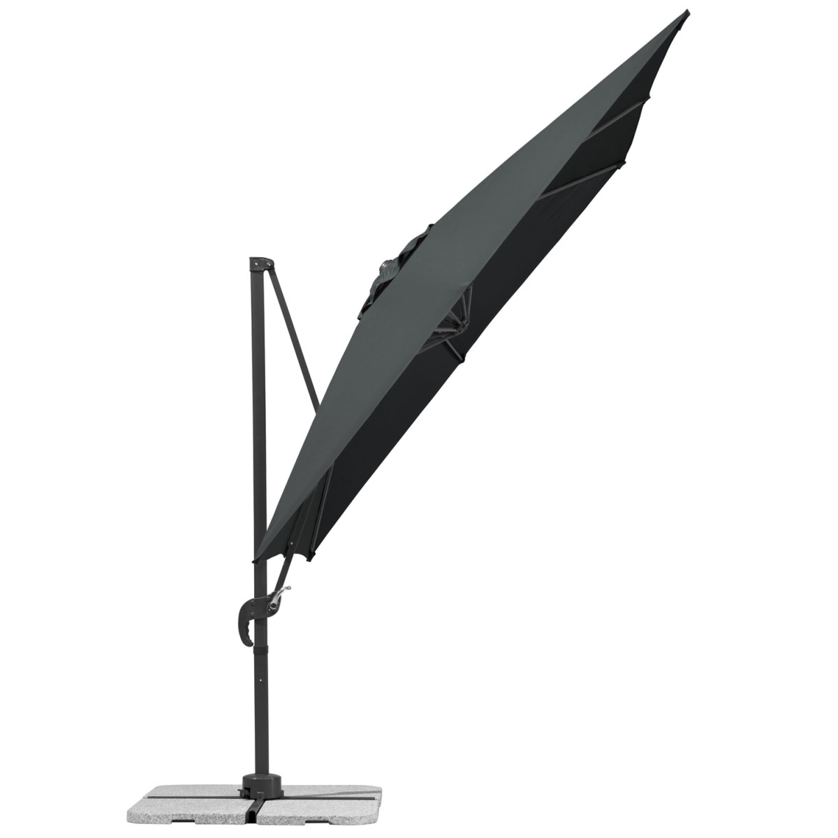 Schneider Schirme Sonnenschirm Rhodos Junior 270 x 270 cm Anthrazit Bild 3