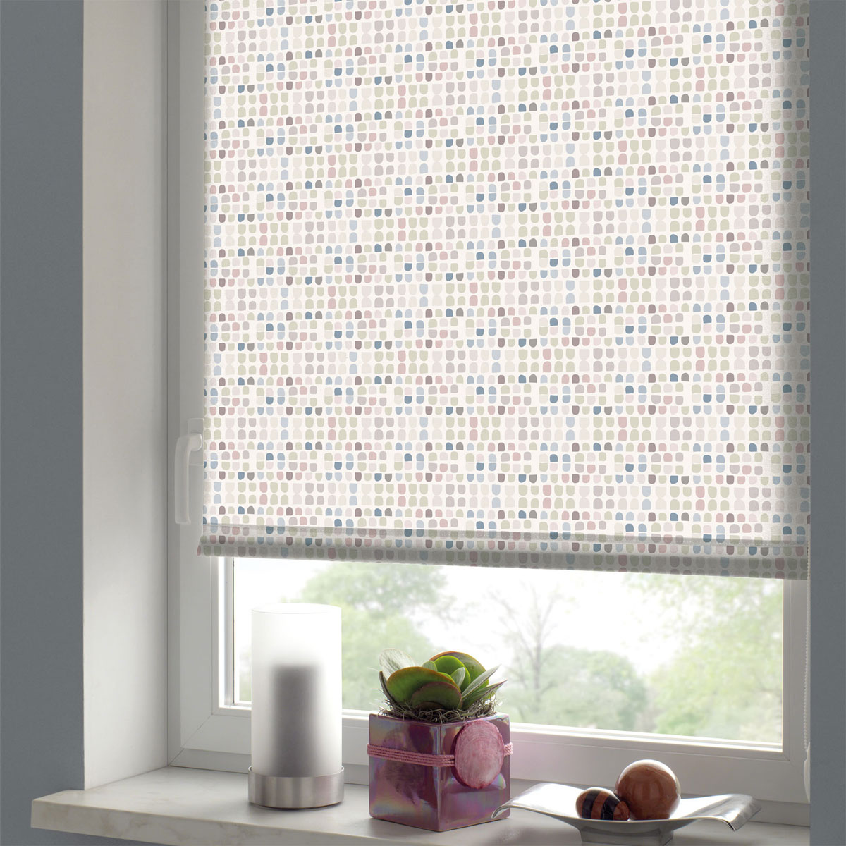 Gardinia  Easyfix Rollo Japandi Mosaik 100x150 cm Bild 2