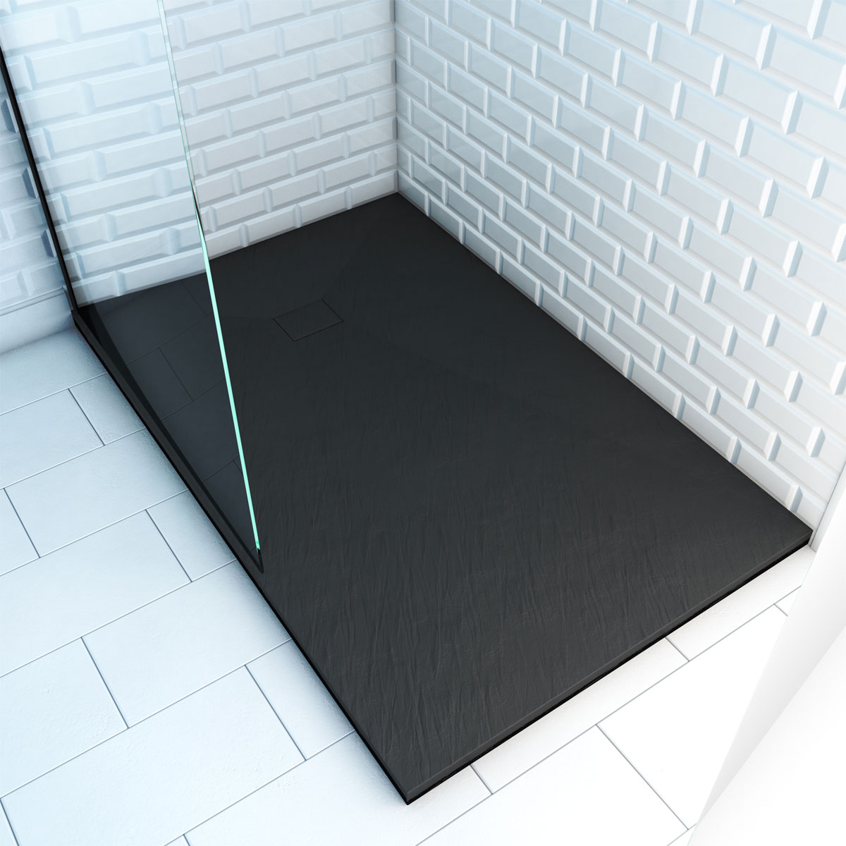 Aurlane Duschtasse Stone SMC schwarz 140 x 90 cm Bild 2