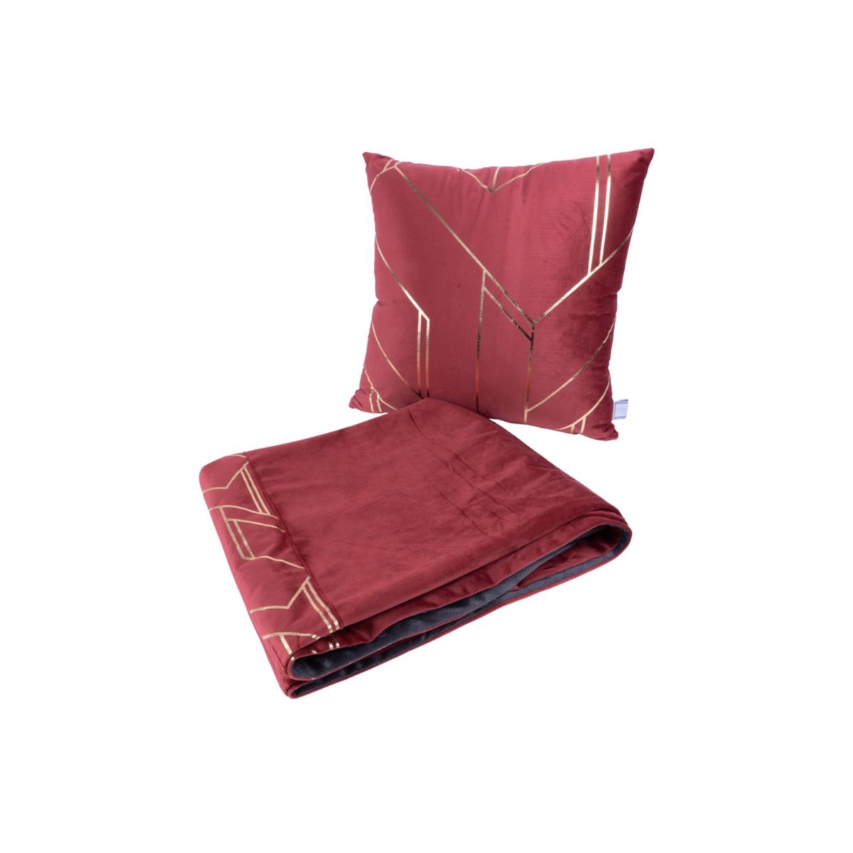 Dekokissen & Decke Prisma 125 2er-Set Rot / Gold