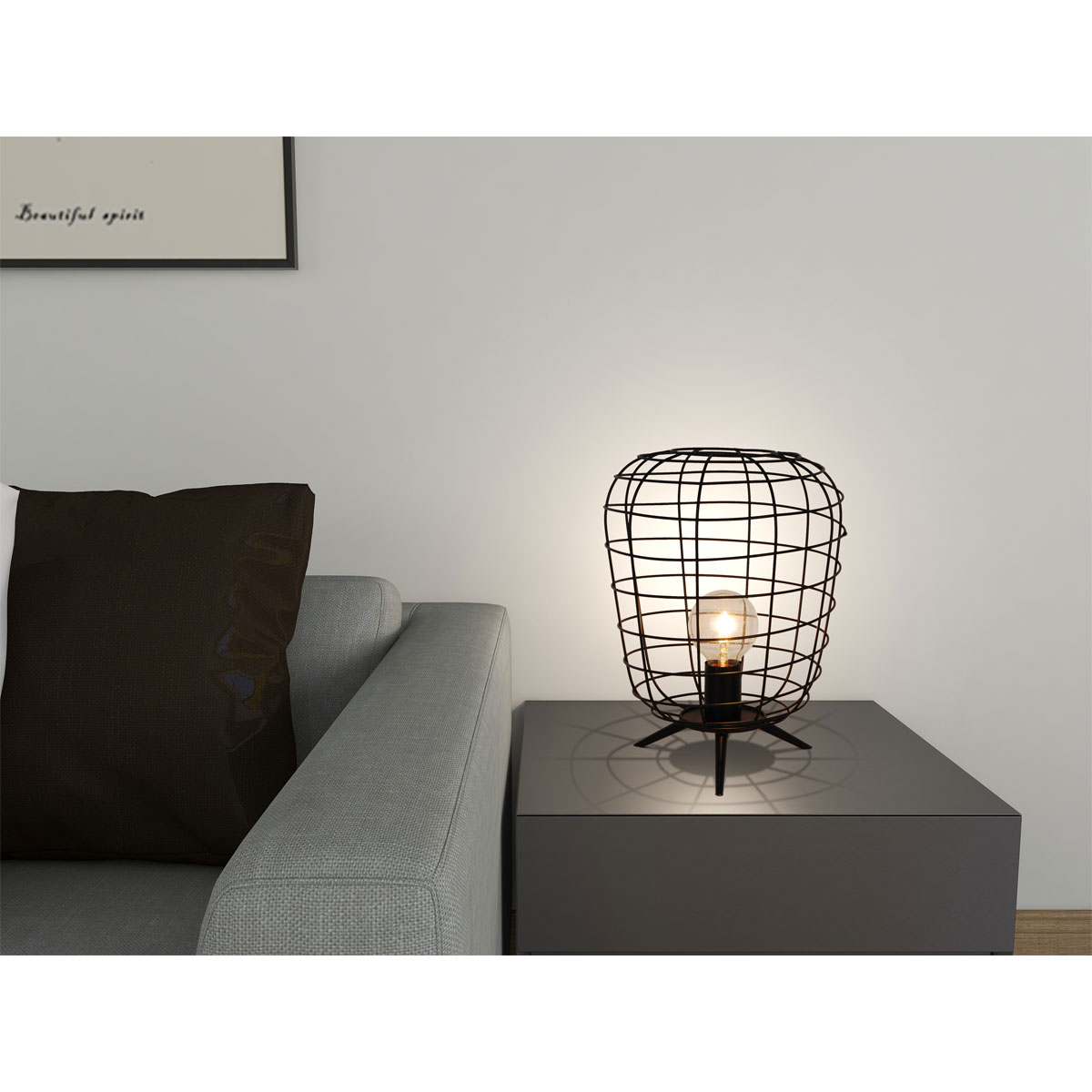 Flector Tischleuchte Faraday Metall Schwarz Bild 2
