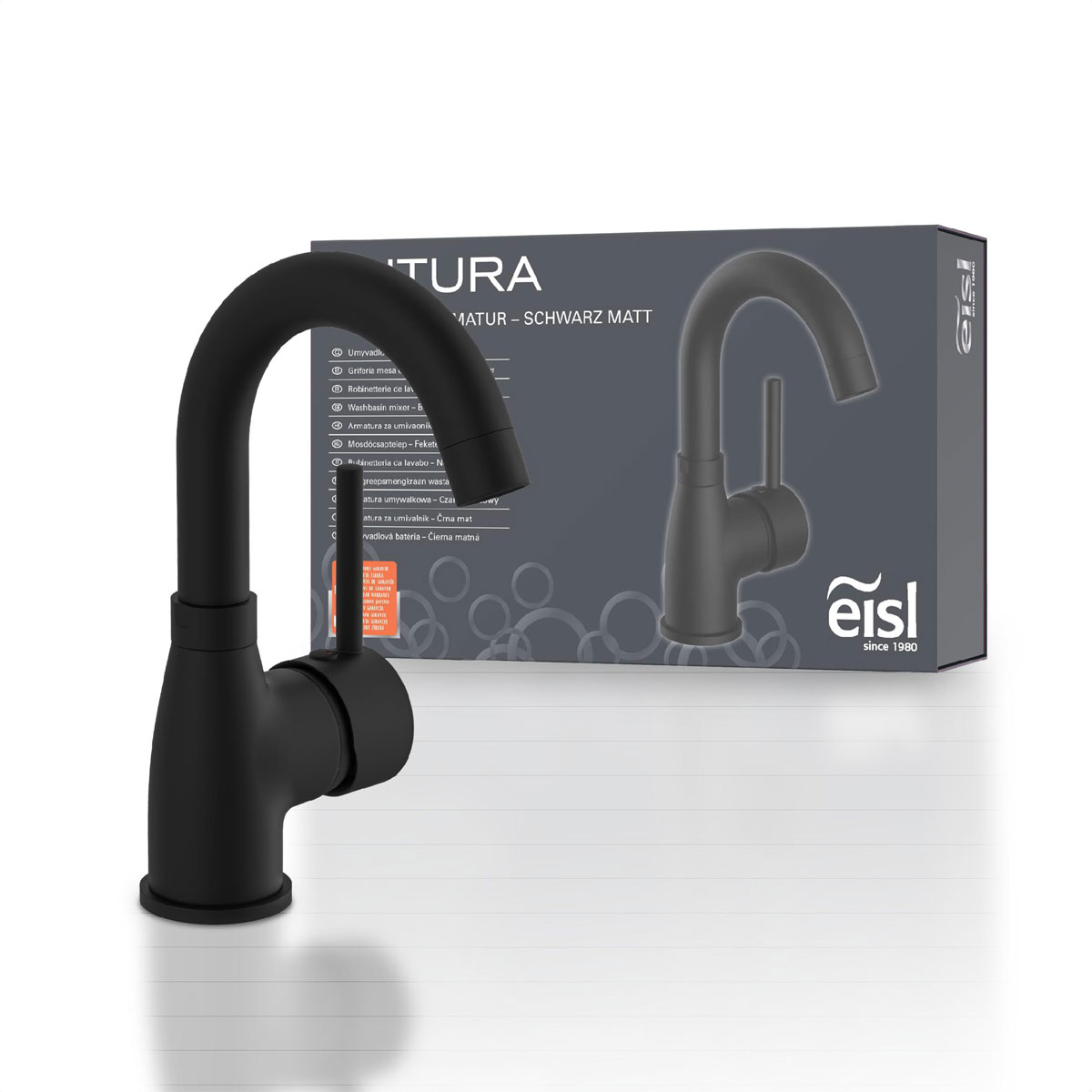 Eisl  Waschtischarmatur „Futura“ schwarz mit Cold-Start-Funktion Bild 1