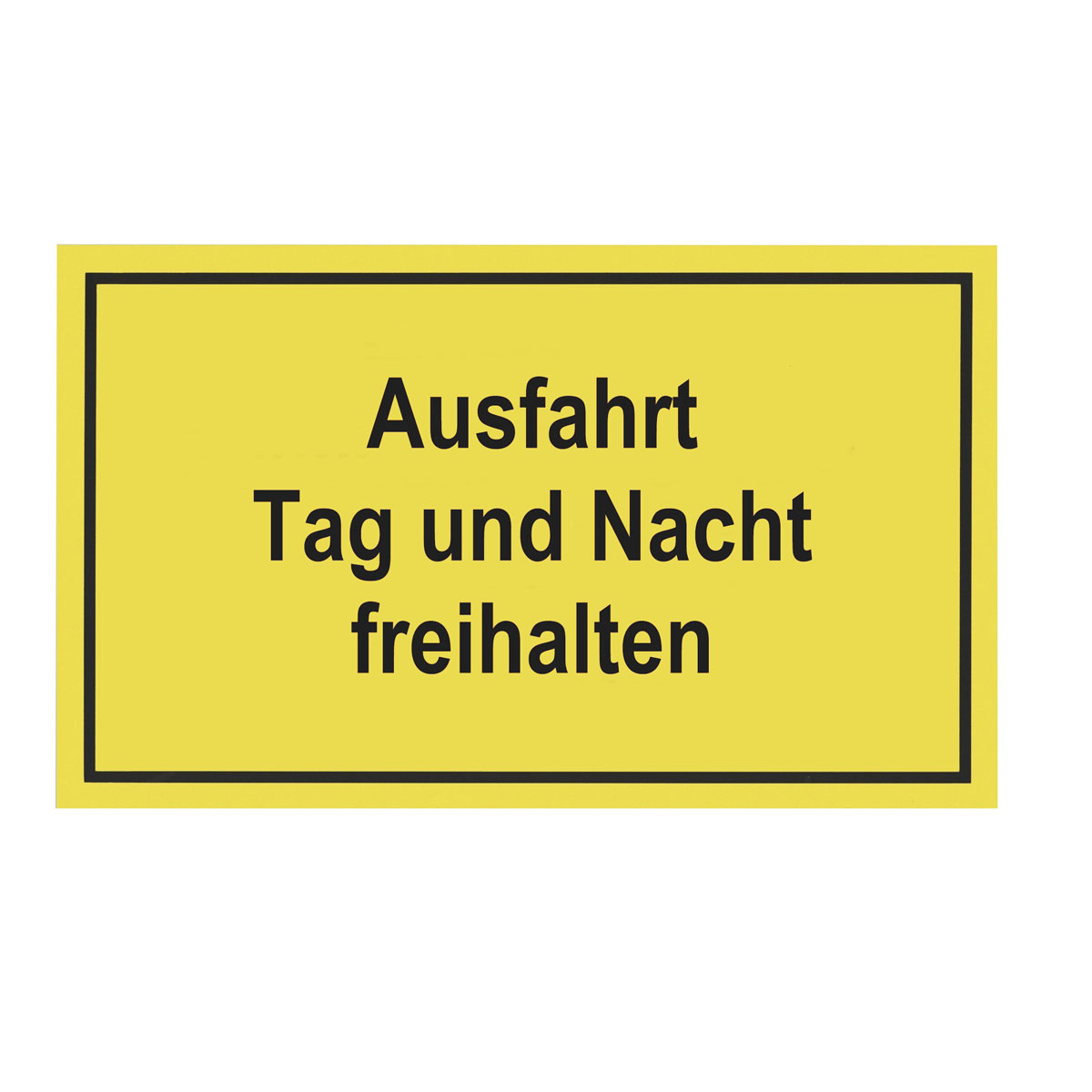 Metafranc Hinweisschild Ausfahrt Tag und Nacht freihatlten Kunststoff gelb
