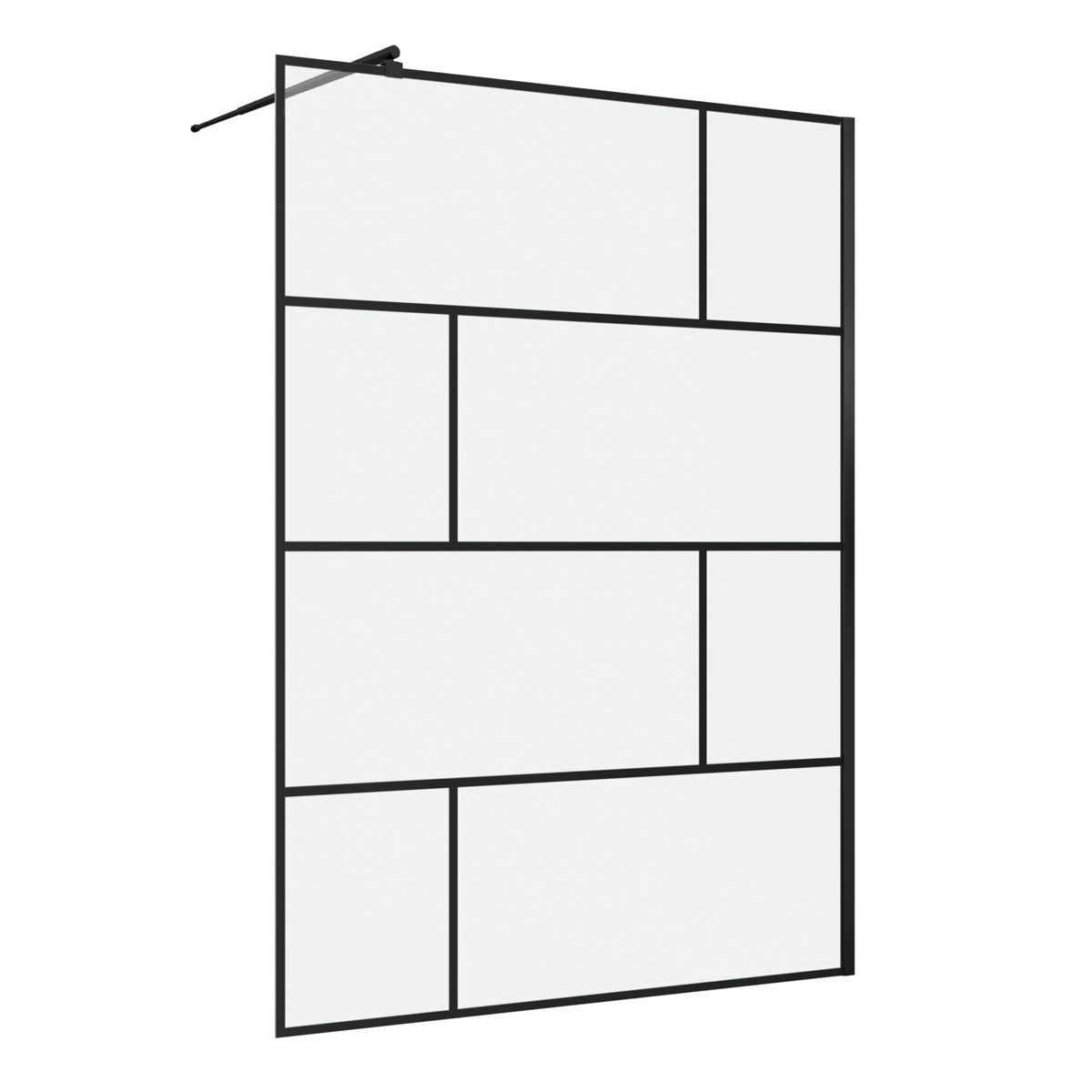 Aurlane Walk In Dusche Bricks schwarz 140 x 195 cm Bild 5