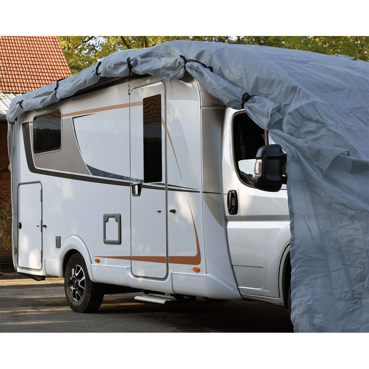 GreenYard Wohnmobil Schutzhülle mit Reflektoren Größe XL 870 x 235 x 275cm Bild 2