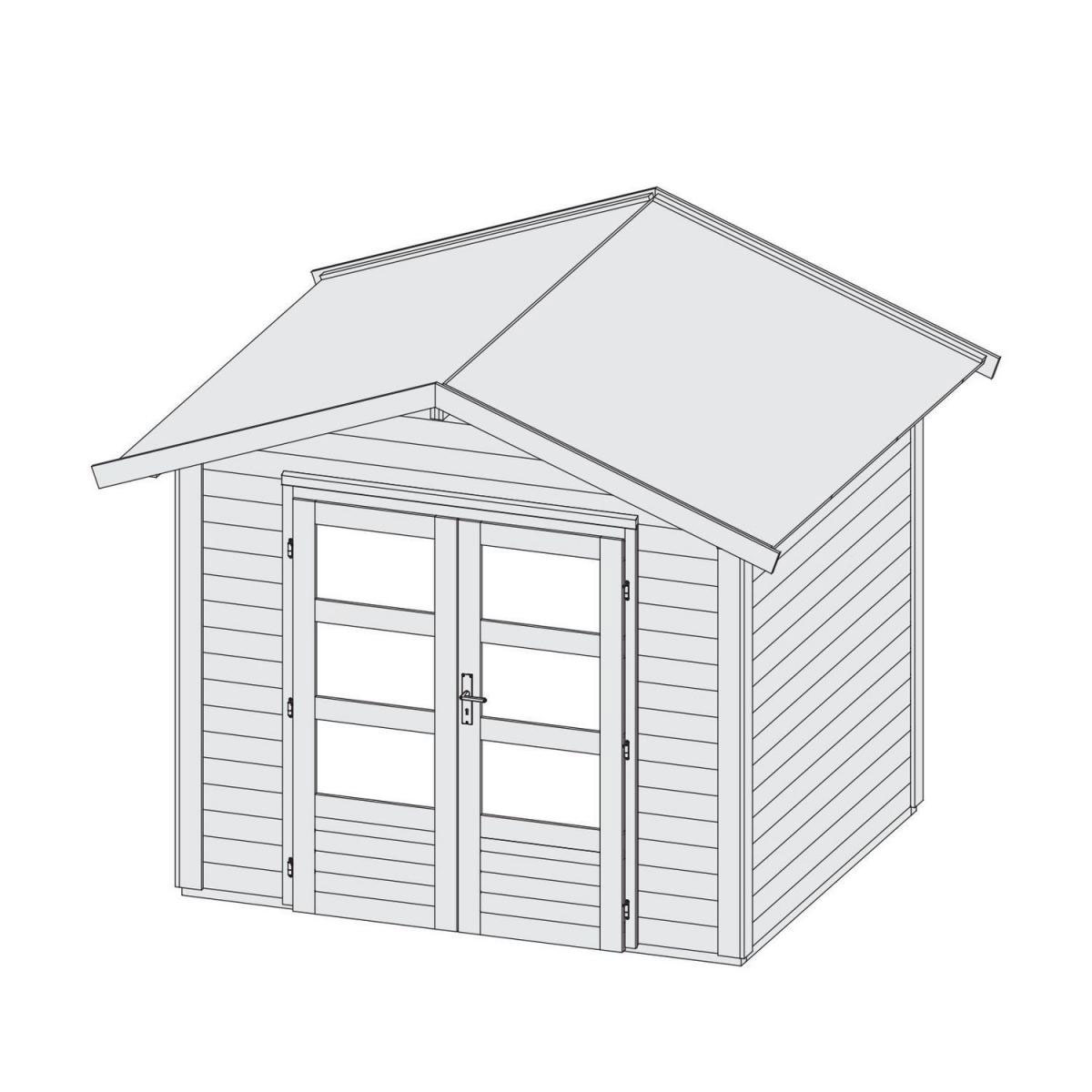 Karibu Gartenhaus Talkau 3 terragrau Bild 3