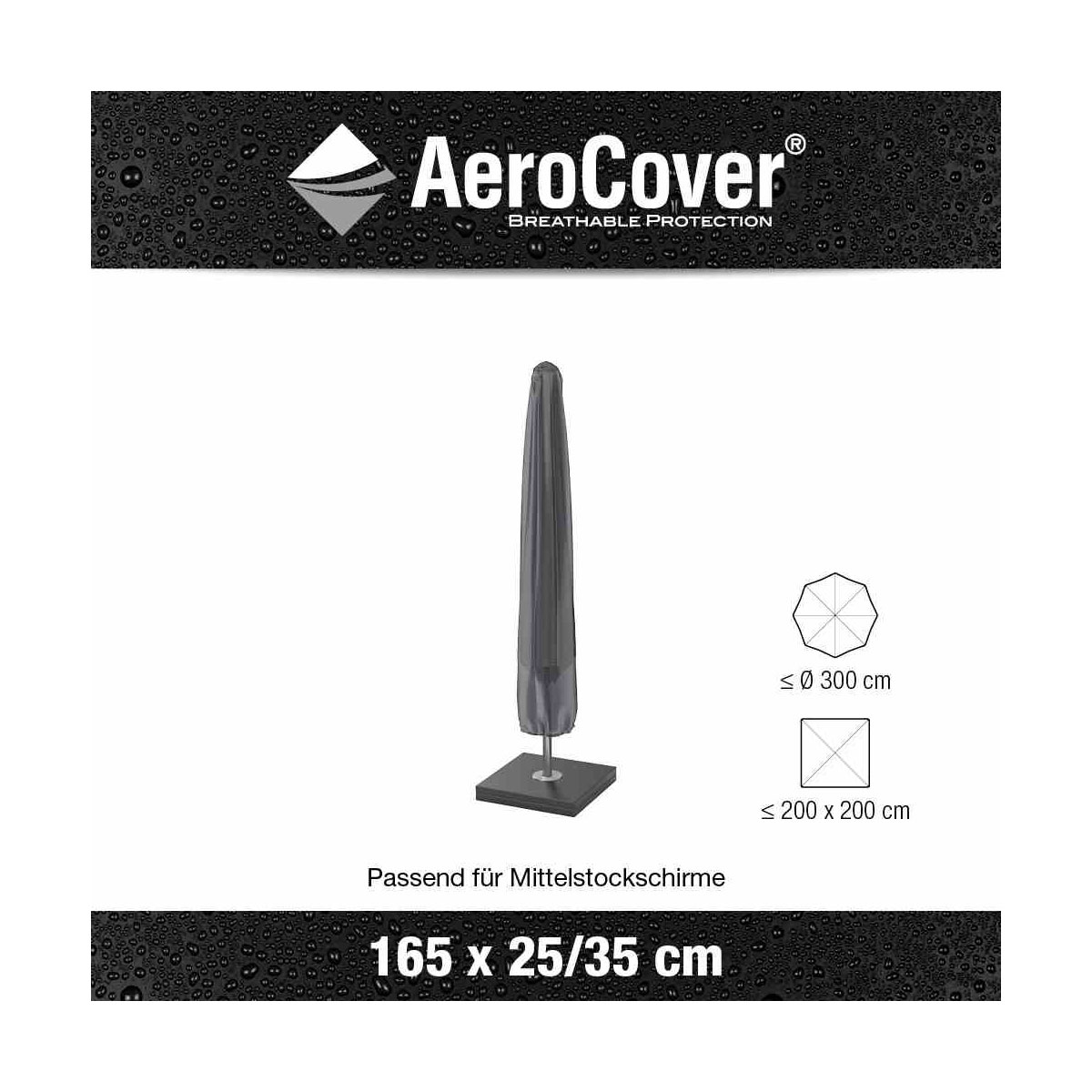 Schirmhülle AeroCover 165 x 25/35 cm atmungsaktiv Bild 3