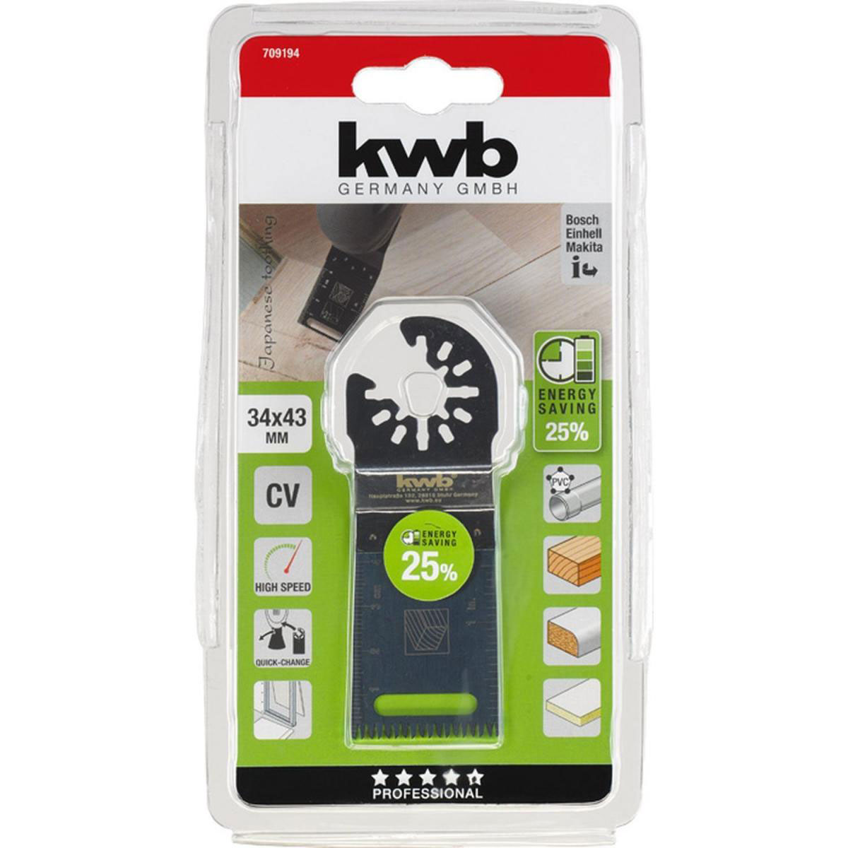 kwb  Tauchsägeblatt mit Japanzahnung 34 mm Bild 2