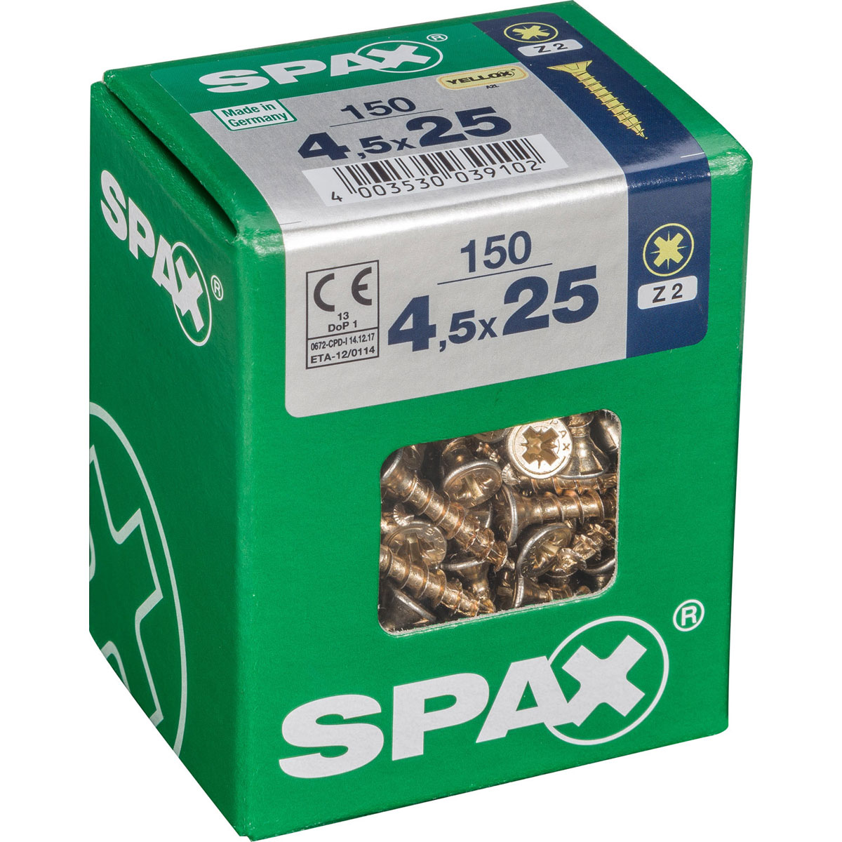 Spax Universalschrauben Yellox Senkkopf 4,5 x 25 L 150 Stück Bild 2